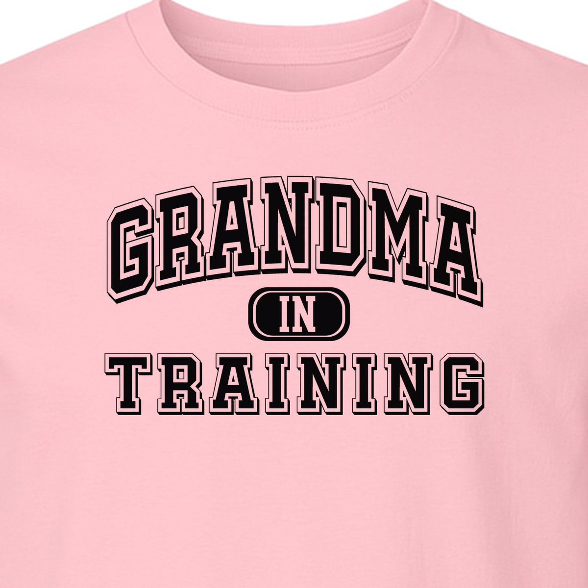 Grandma In Training T-Shirt, Varsity Lettering for Future Grandmothers and Baby Shower Gifts