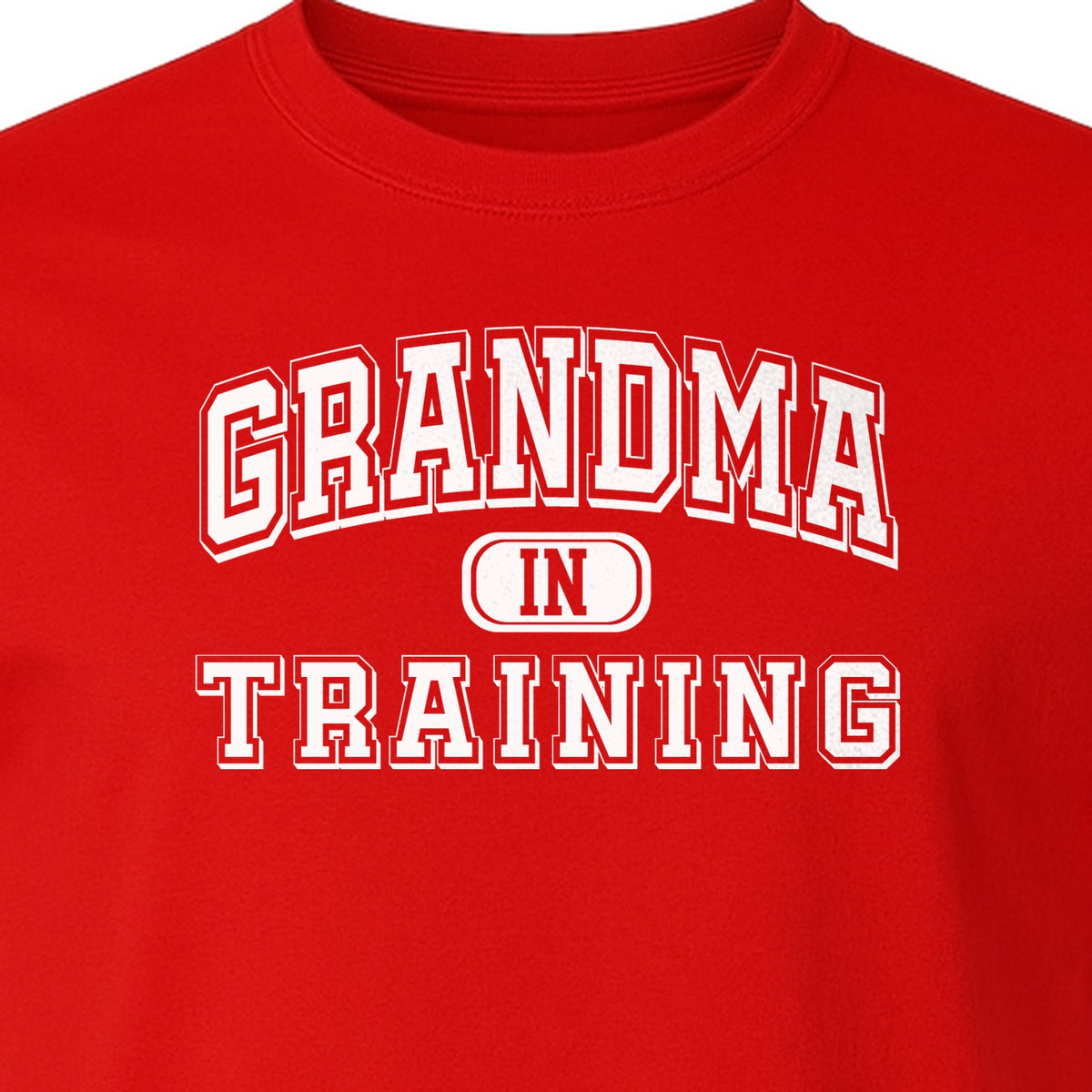 Grandma In Training T-Shirt, Varsity Lettering for Future Grandmothers and Baby Shower Gifts