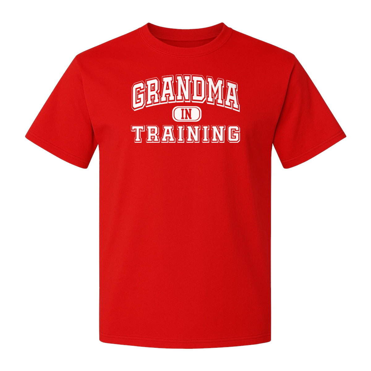 Grandma In Training T-Shirt, Varsity Lettering for Future Grandmothers and Baby Shower Gifts