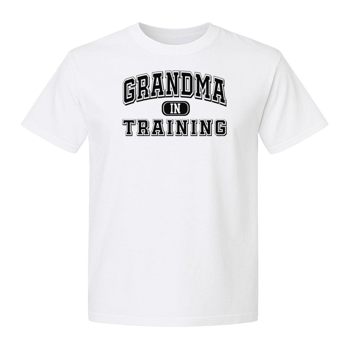 Grandma In Training T-Shirt, Varsity Lettering for Future Grandmothers and Baby Shower Gifts