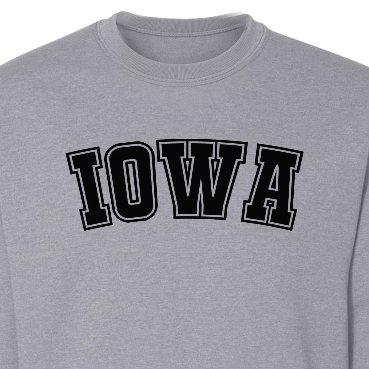 Iowa Sweatshirt, Retro Varsity Arch Letter State Pride Crewneck for Midwest Residents