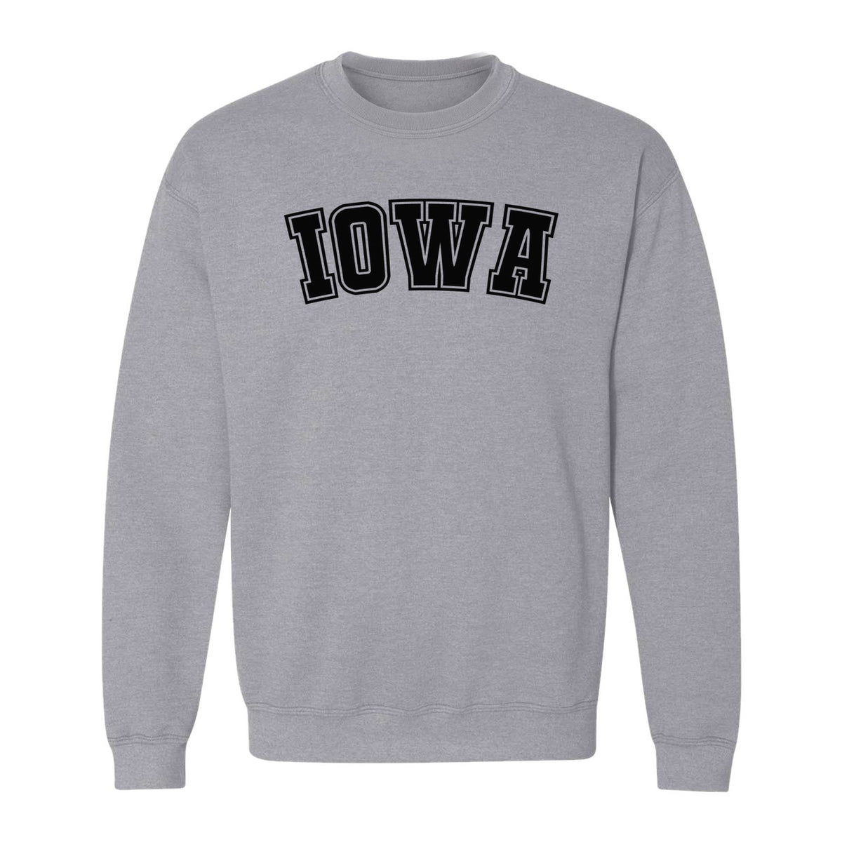 Iowa Sweatshirt, Retro Varsity Arch Letter State Pride Crewneck for Midwest Residents