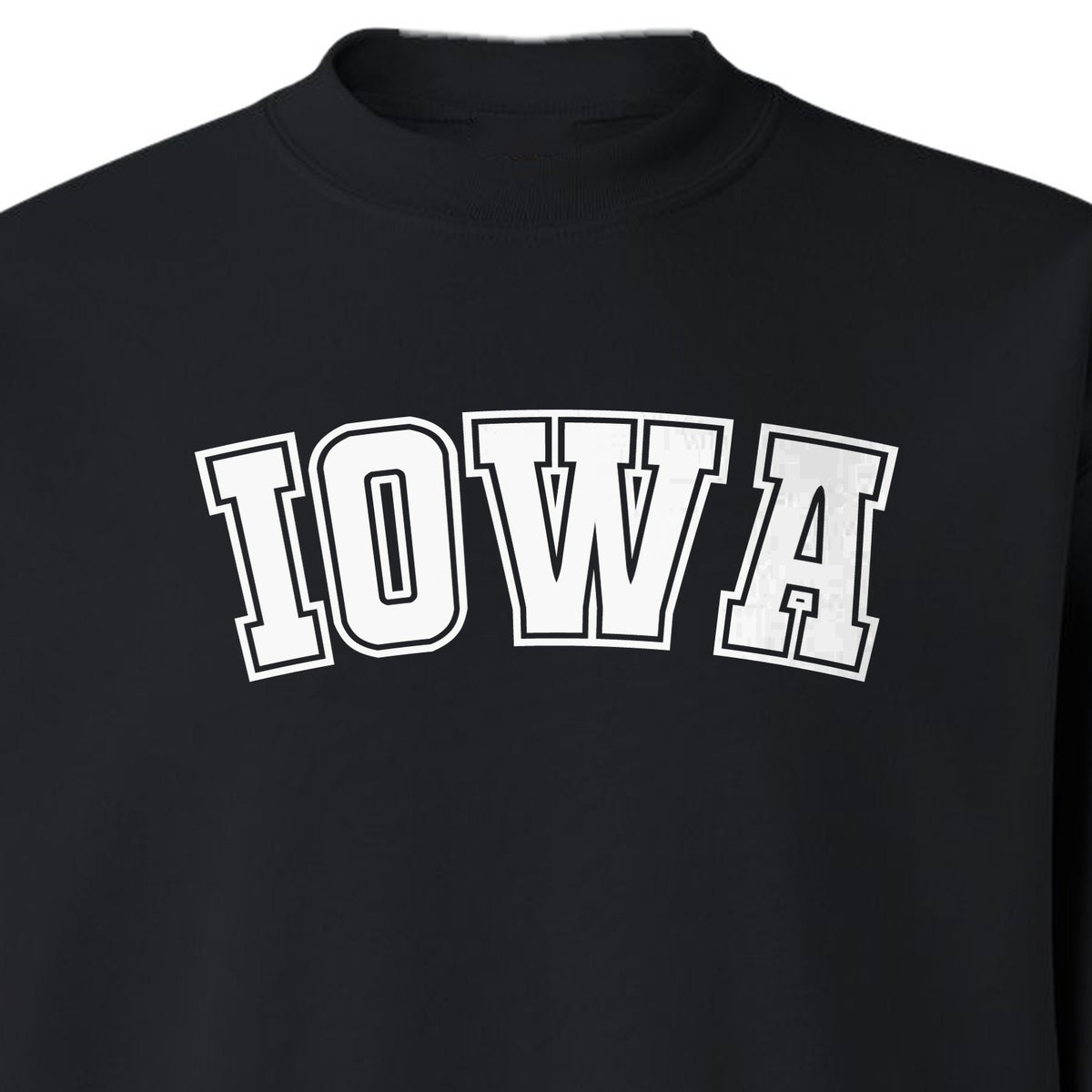 Iowa Sweatshirt, Retro Varsity Arch Letter State Pride Crewneck for Midwest Residents
