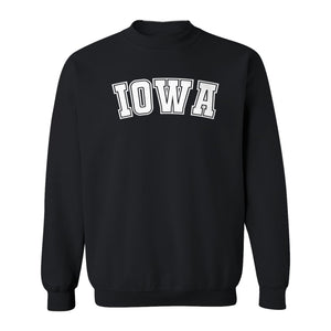 Iowa Sweatshirt, Retro Varsity Arch Letter State Pride Crewneck for Midwest Residents