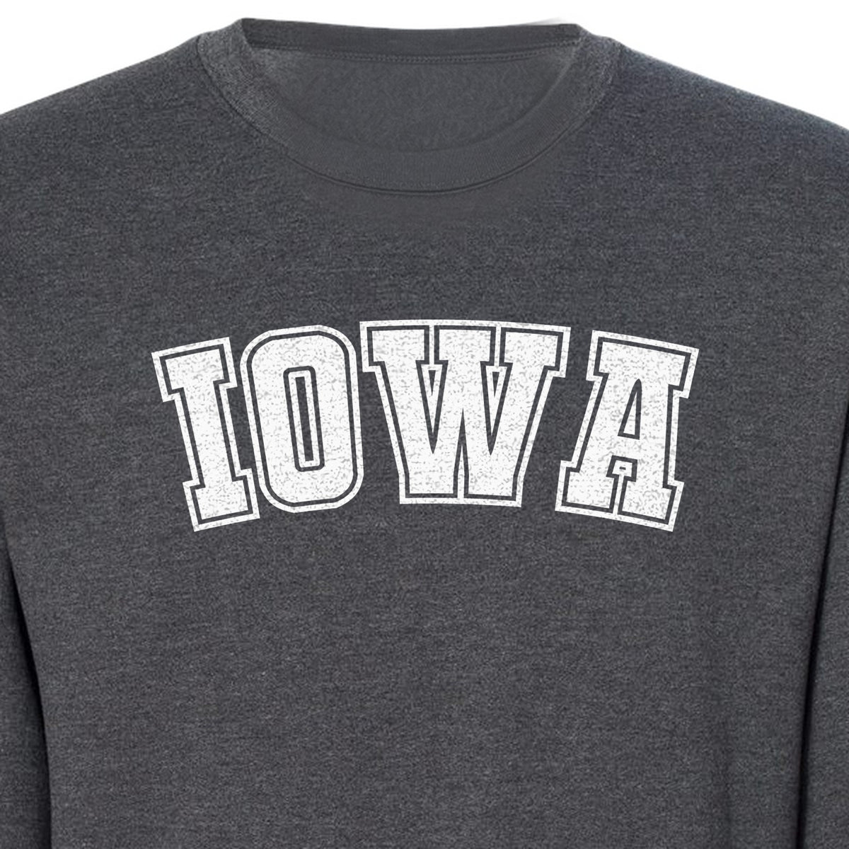 Iowa Sweatshirt, Retro Varsity Arch Letter State Pride Crewneck for Midwest Residents