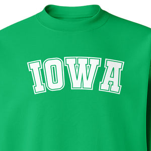 Iowa Sweatshirt, Retro Varsity Arch Letter State Pride Crewneck for Midwest Residents