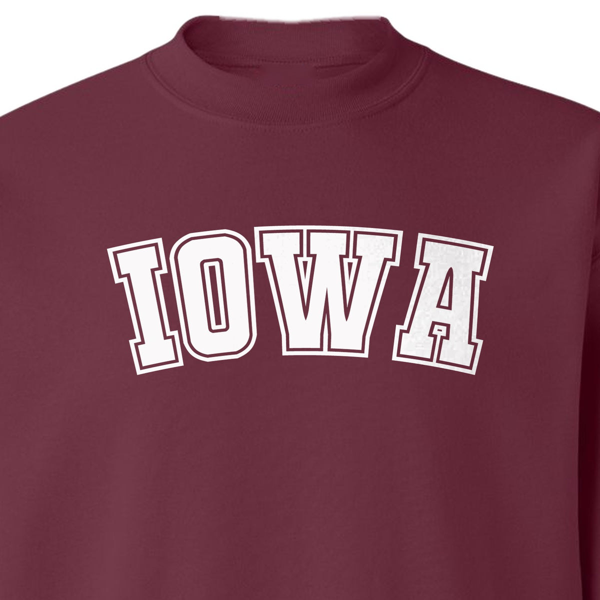 Iowa Sweatshirt, Retro Varsity Arch Letter State Pride Crewneck for Midwest Residents