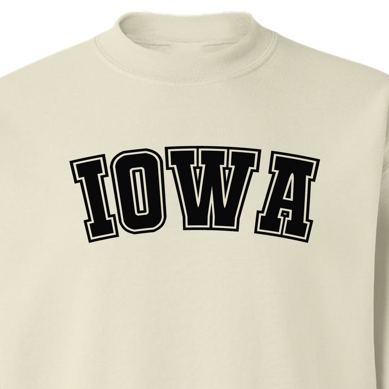 Iowa Sweatshirt, Retro Varsity Arch Letter State Pride Crewneck for Midwest Residents