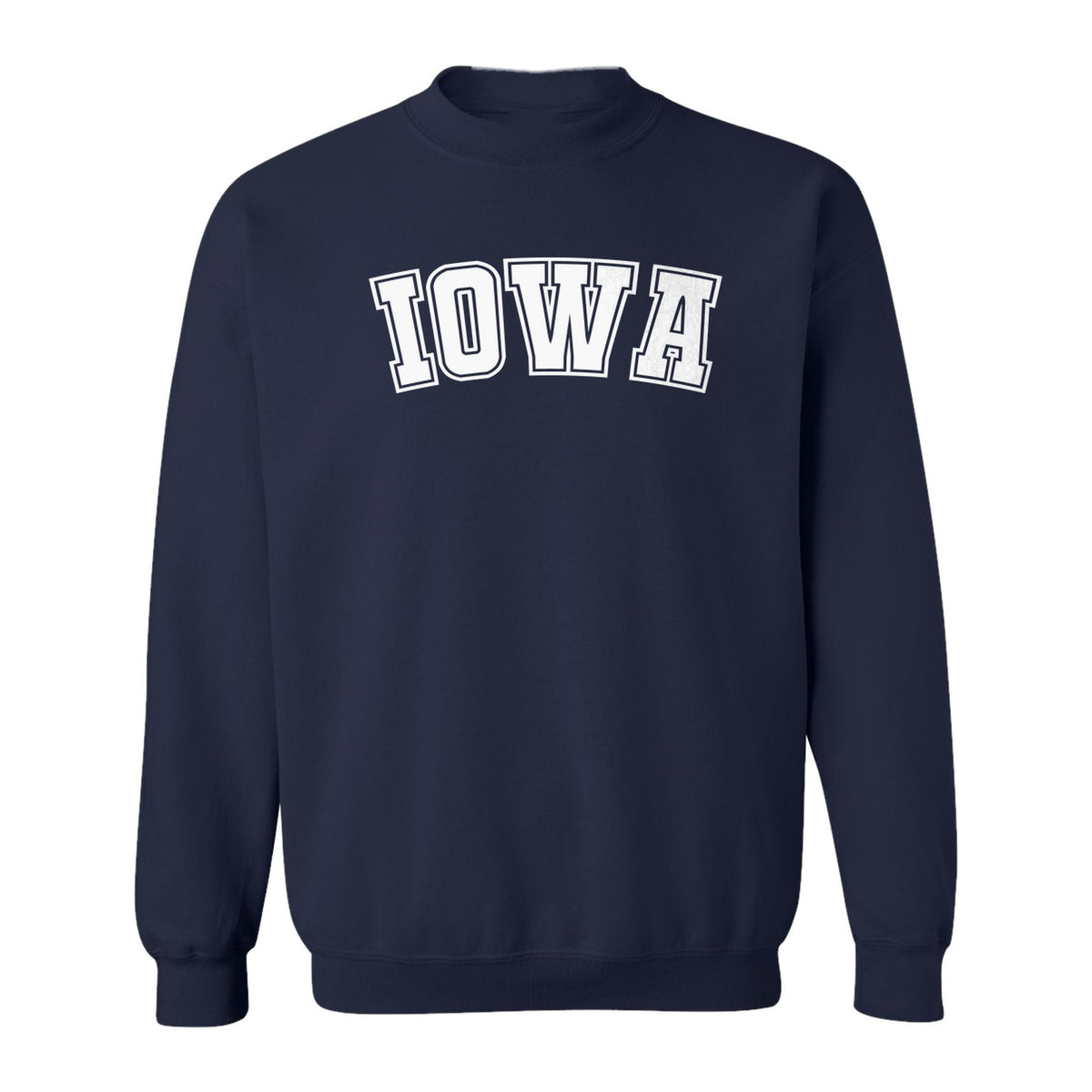 Iowa Sweatshirt, Retro Varsity Arch Letter State Pride Crewneck for Midwest Residents