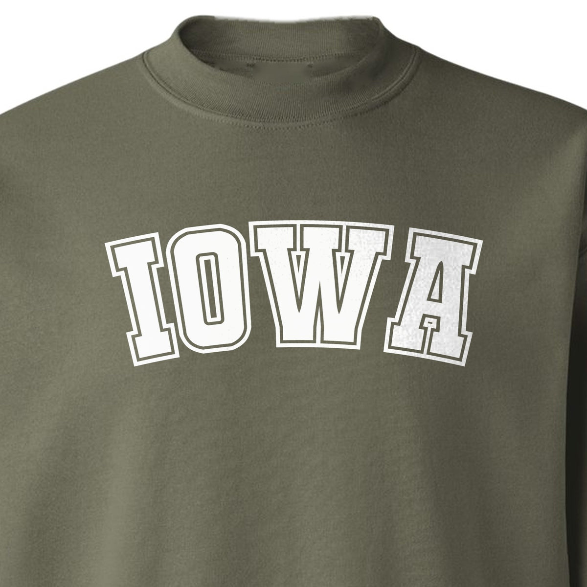 Iowa Sweatshirt, Retro Varsity Arch Letter State Pride Crewneck for Midwest Residents