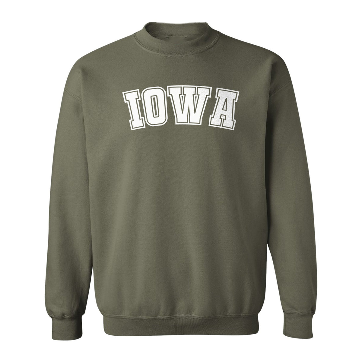 Iowa Sweatshirt, Retro Varsity Arch Letter State Pride Crewneck for Midwest Residents