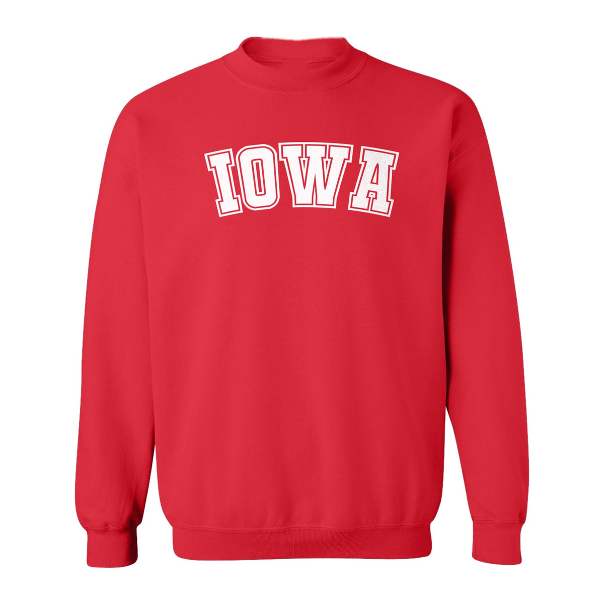 Iowa Sweatshirt, Retro Varsity Arch Letter State Pride Crewneck for Midwest Residents