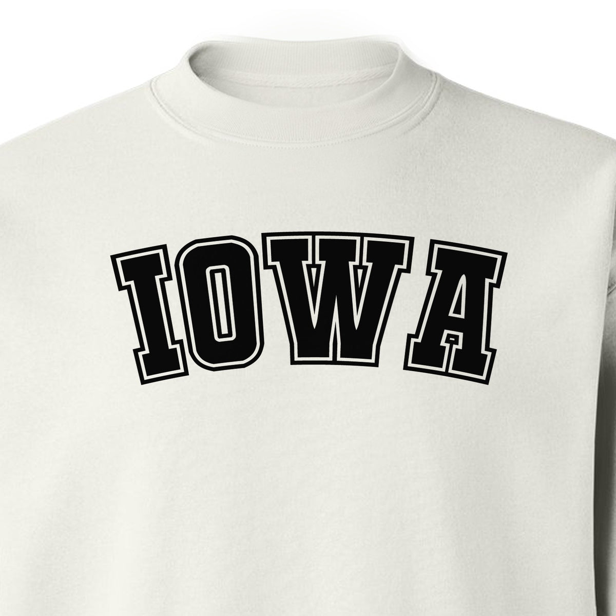 Iowa Sweatshirt, Retro Varsity Arch Letter State Pride Crewneck for Midwest Residents