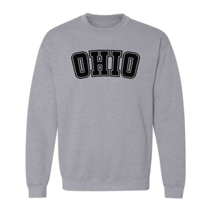 Ohio Sweatshirt, Retro Varsity Arched State Pride Crewneck for Residents and Travelers