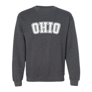 Ohio Sweatshirt, Retro Varsity Arched State Pride Crewneck for Residents and Travelers