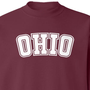 Ohio Sweatshirt, Retro Varsity Arched State Pride Crewneck for Residents and Travelers