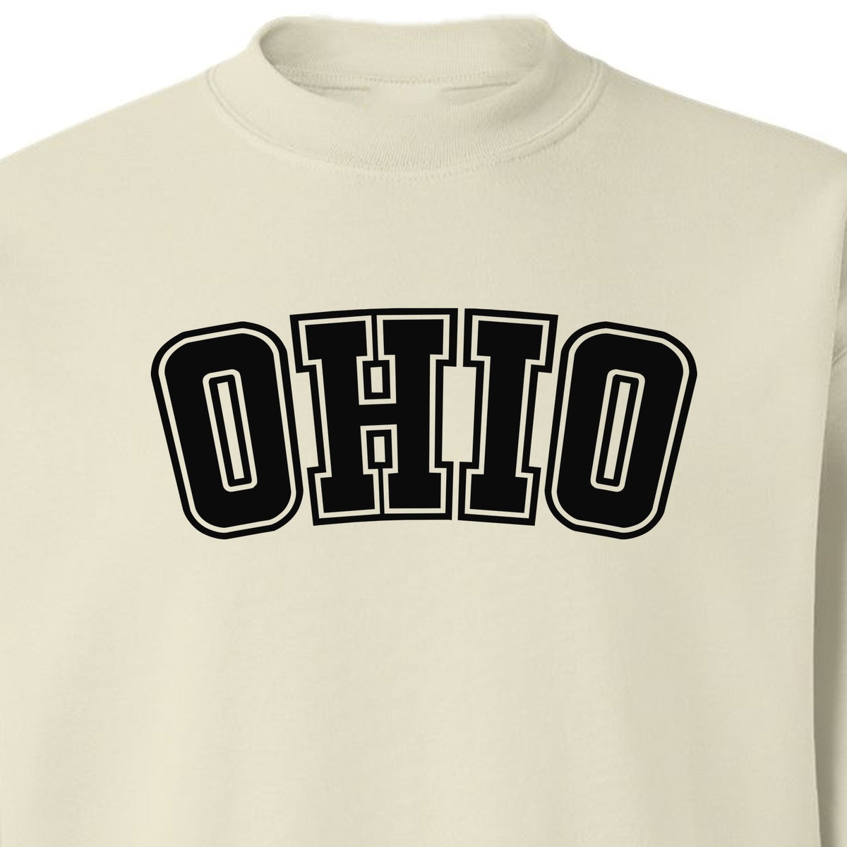 Ohio Sweatshirt, Retro Varsity Arched State Pride Crewneck for Residents and Travelers