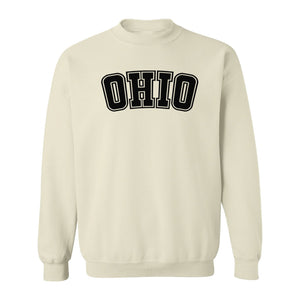 Ohio Sweatshirt, Retro Varsity Arched State Pride Crewneck for Residents and Travelers