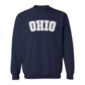 Ohio Sweatshirt, Retro Varsity Arched State Pride Crewneck for Residents and Travelers