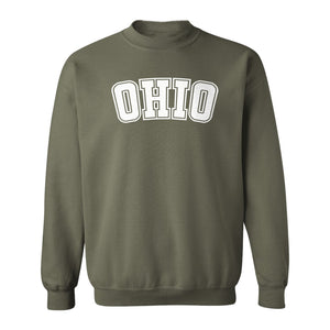 Ohio Sweatshirt, Retro Varsity Arched State Pride Crewneck for Residents and Travelers