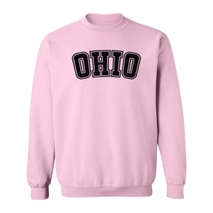 Ohio Sweatshirt, Retro Varsity Arched State Pride Crewneck for Residents and Travelers
