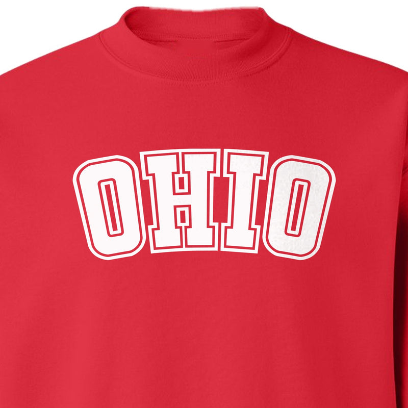 Ohio Sweatshirt, Retro Varsity Arched State Pride Crewneck for Residents and Travelers