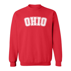 Ohio Sweatshirt, Retro Varsity Arched State Pride Crewneck for Residents and Travelers