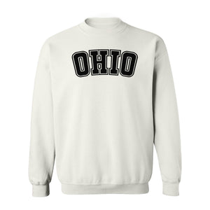 Ohio Sweatshirt, Retro Varsity Arched State Pride Crewneck for Residents and Travelers