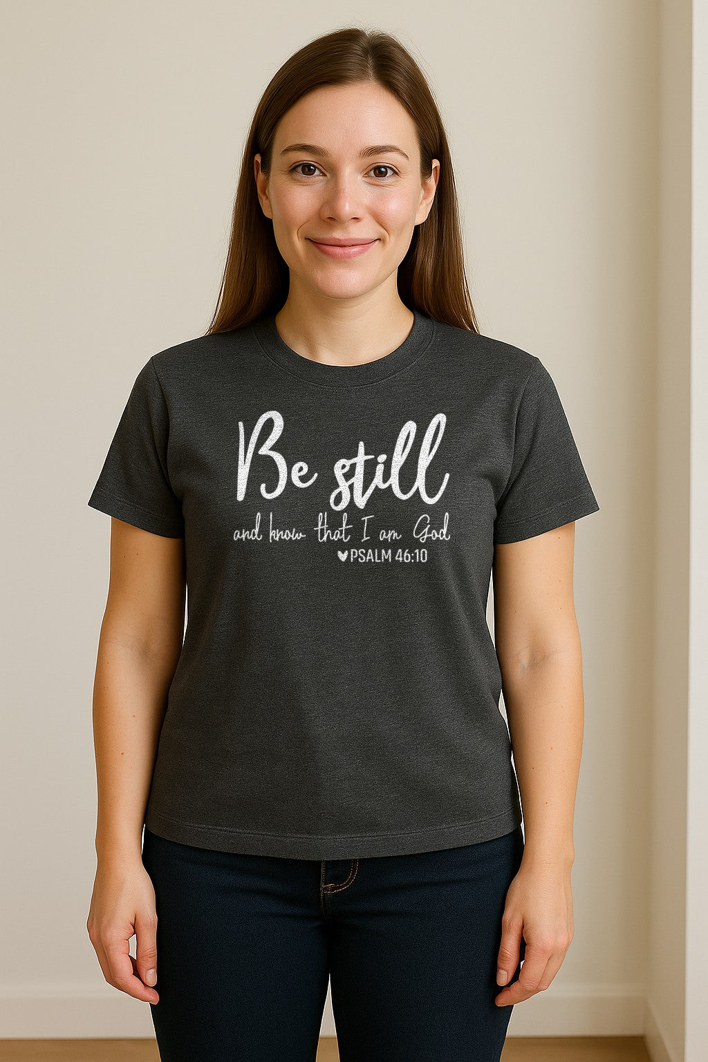 Be Still and Know T-Shirt, Psalm 46:10 Christian Bible Verse Faith Design