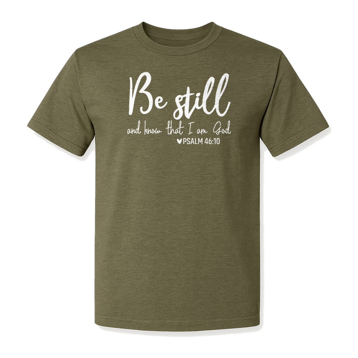 Be Still and Know T-Shirt, Psalm 46:10 Christian Bible Verse Faith Design