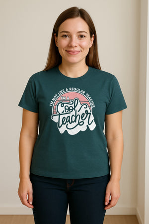 Cool Teacher T-Shirt, Not Like a Regular One Retro Graphic for Educators, School Staff and Appreciation Week
