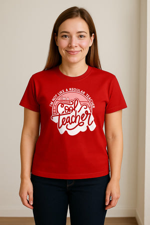 Cool Teacher T-Shirt, Not Like a Regular One Retro Graphic for Educators, School Staff and Appreciation Week