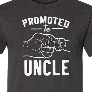 Promoted to Uncle T-Shirt, Baby Announcement Graphic for Pregnancy Reveal and New Family Members