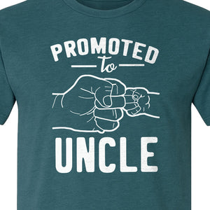 Promoted to Uncle T-Shirt, Baby Announcement Graphic for Pregnancy Reveal and New Family Members