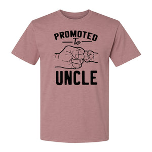 Promoted to Uncle T-Shirt, Baby Announcement Graphic for Pregnancy Reveal and New Family Members