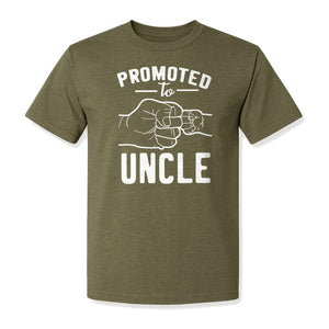 Promoted to Uncle T-Shirt, Baby Announcement Graphic for Pregnancy Reveal and New Family Members