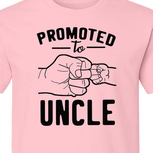 Promoted to Uncle T-Shirt, Baby Announcement Graphic for Pregnancy Reveal and New Family Members