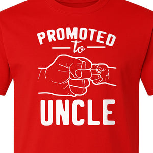 Promoted to Uncle T-Shirt, Baby Announcement Graphic for Pregnancy Reveal and New Family Members
