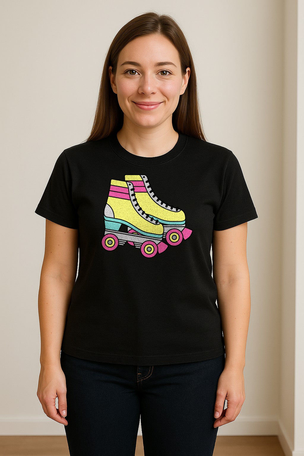 Roller Skate T-Shirt, Retro Quad Design for Derby Fans, Skating Rink Birthdays and Bachelorettes