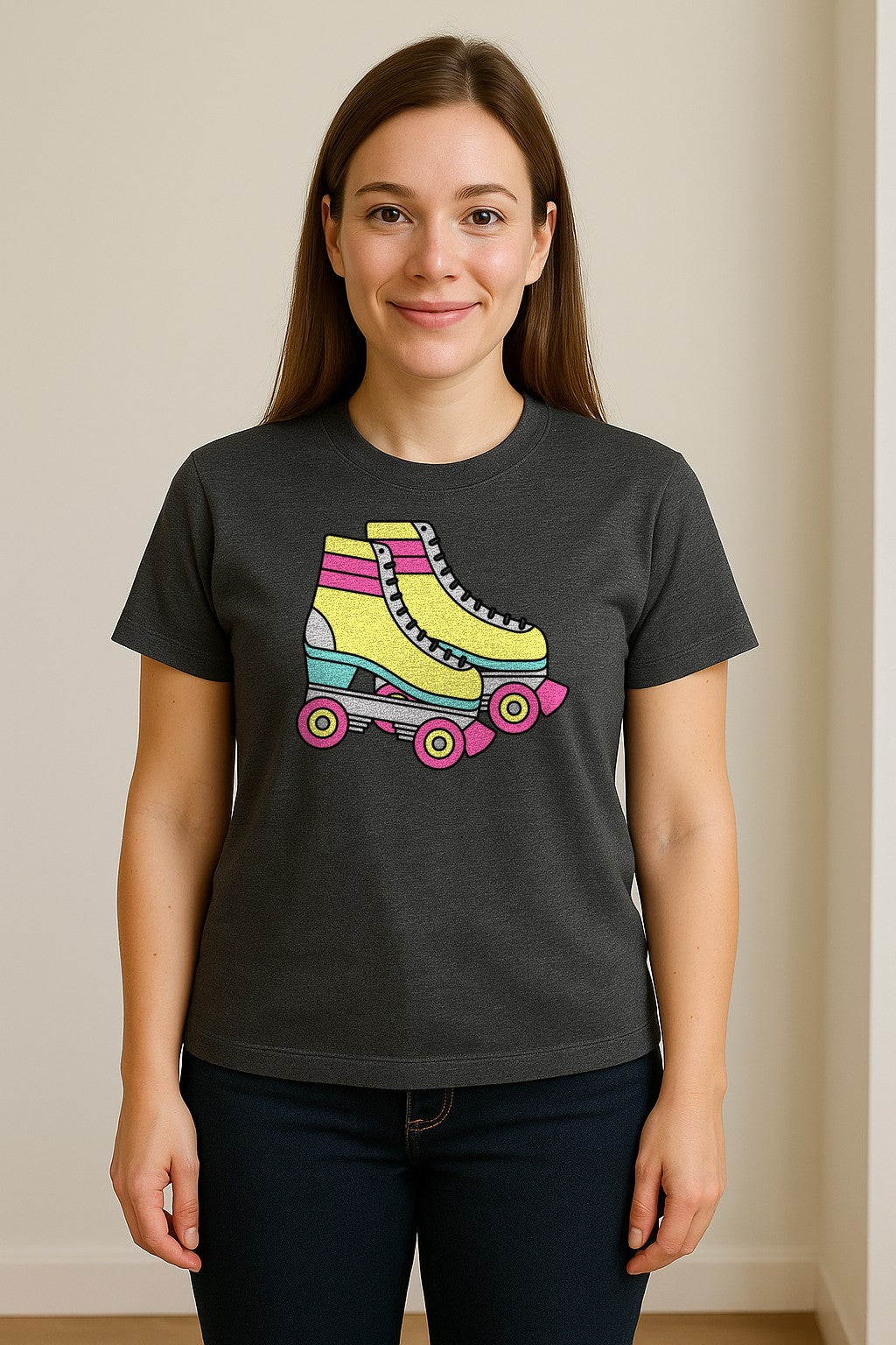 Roller Skate T-Shirt, Retro Quad Design for Derby Fans, Skating Rink Birthdays and Bachelorettes