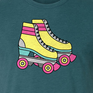 Roller Skate T-Shirt, Retro Quad Design for Derby Fans, Skating Rink Birthdays and Bachelorettes