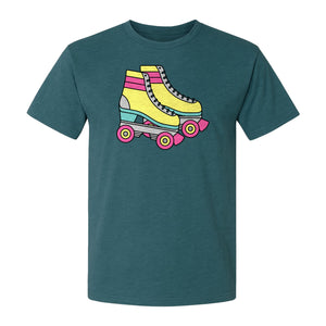 Roller Skate T-Shirt, Retro Quad Design for Derby Fans, Skating Rink Birthdays and Bachelorettes