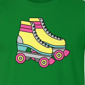 Roller Skate T-Shirt, Retro Quad Design for Derby Fans, Skating Rink Birthdays and Bachelorettes