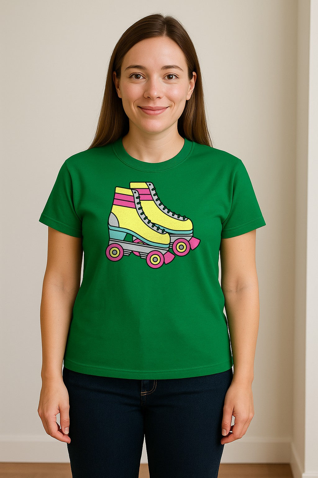 Roller Skate T-Shirt, Retro Quad Design for Derby Fans, Skating Rink Birthdays and Bachelorettes