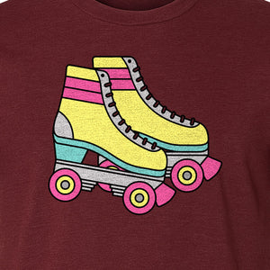Roller Skate T-Shirt, Retro Quad Design for Derby Fans, Skating Rink Birthdays and Bachelorettes