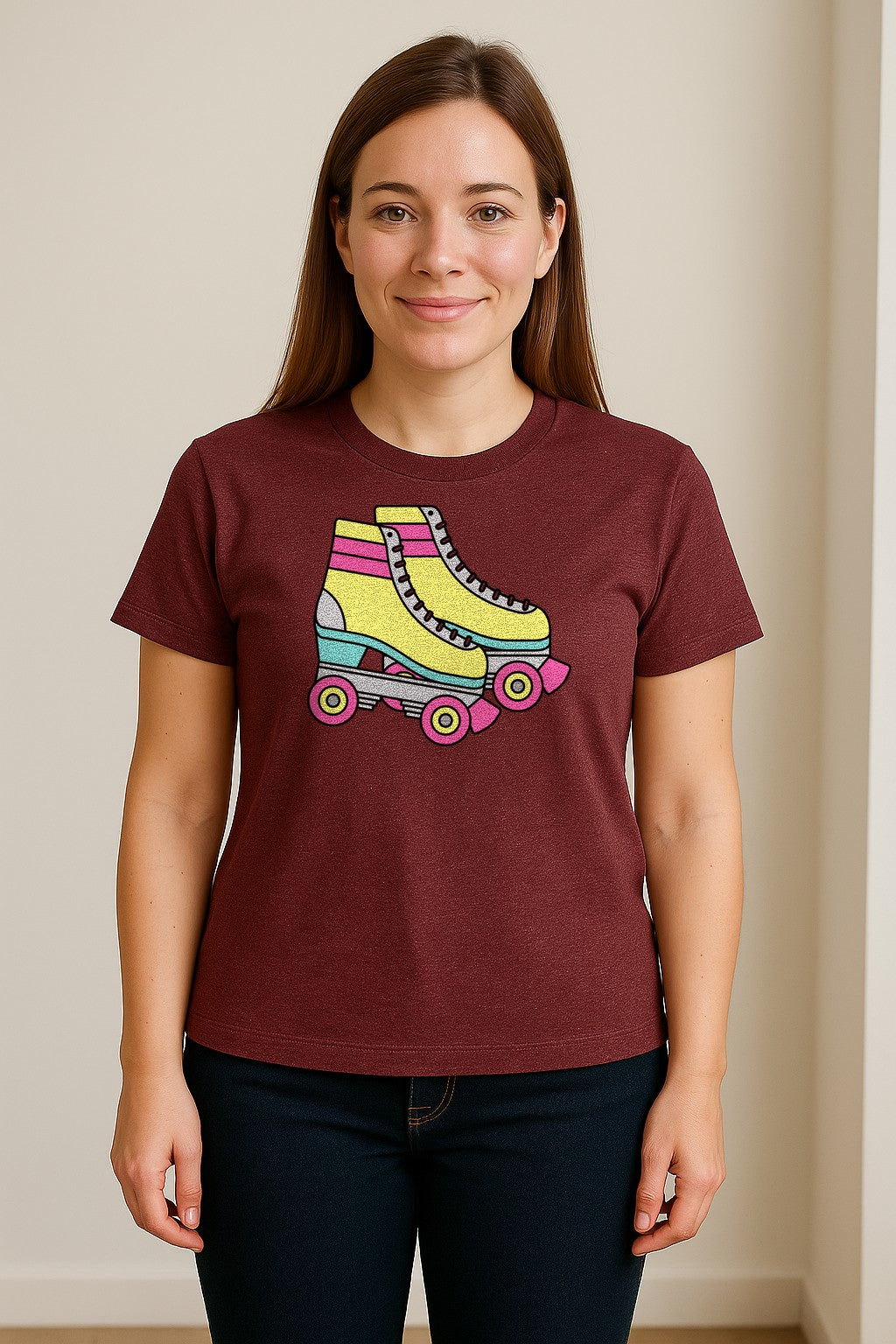 Roller Skate T-Shirt, Retro Quad Design for Derby Fans, Skating Rink Birthdays and Bachelorettes
