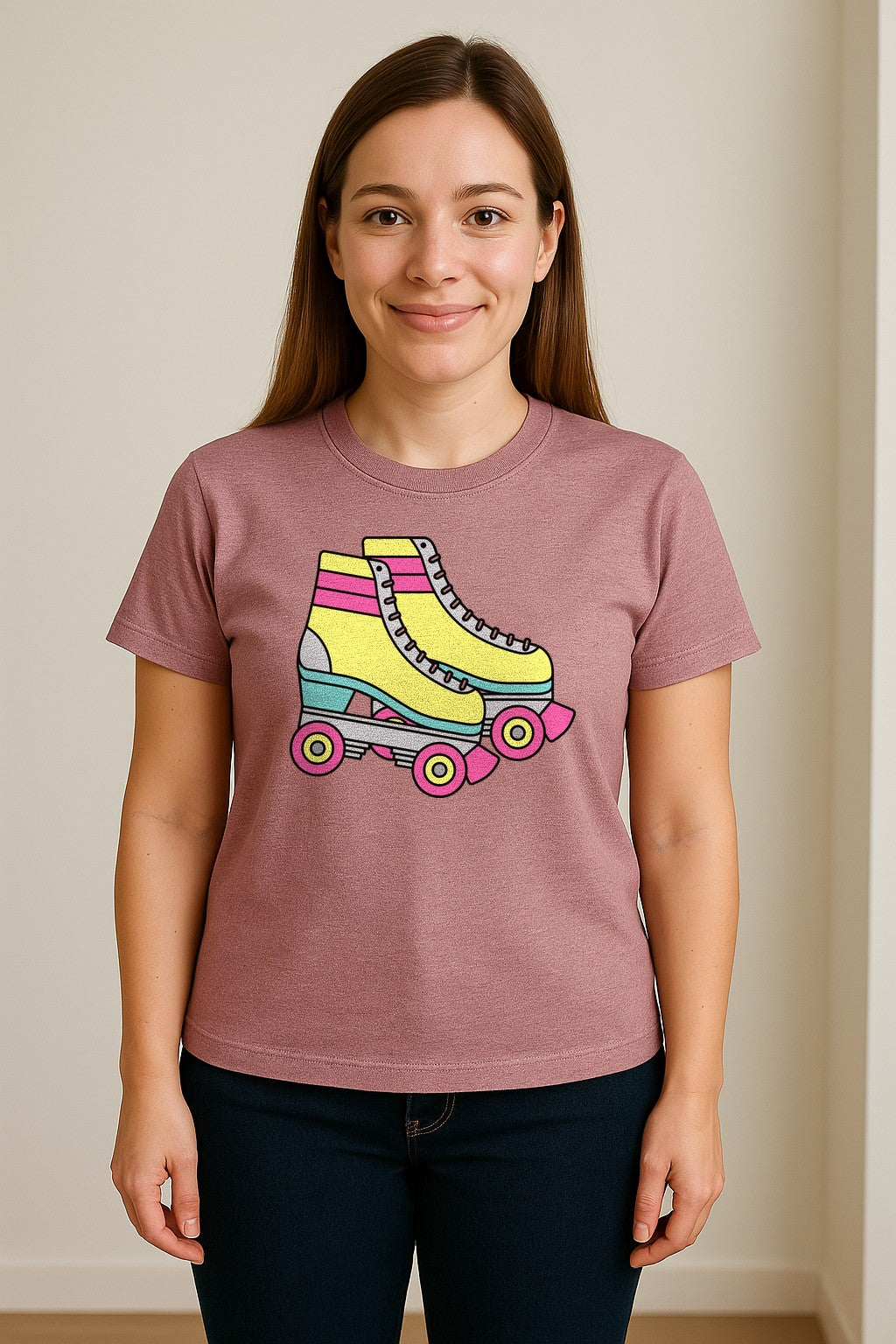 Roller Skate T-Shirt, Retro Quad Design for Derby Fans, Skating Rink Birthdays and Bachelorettes