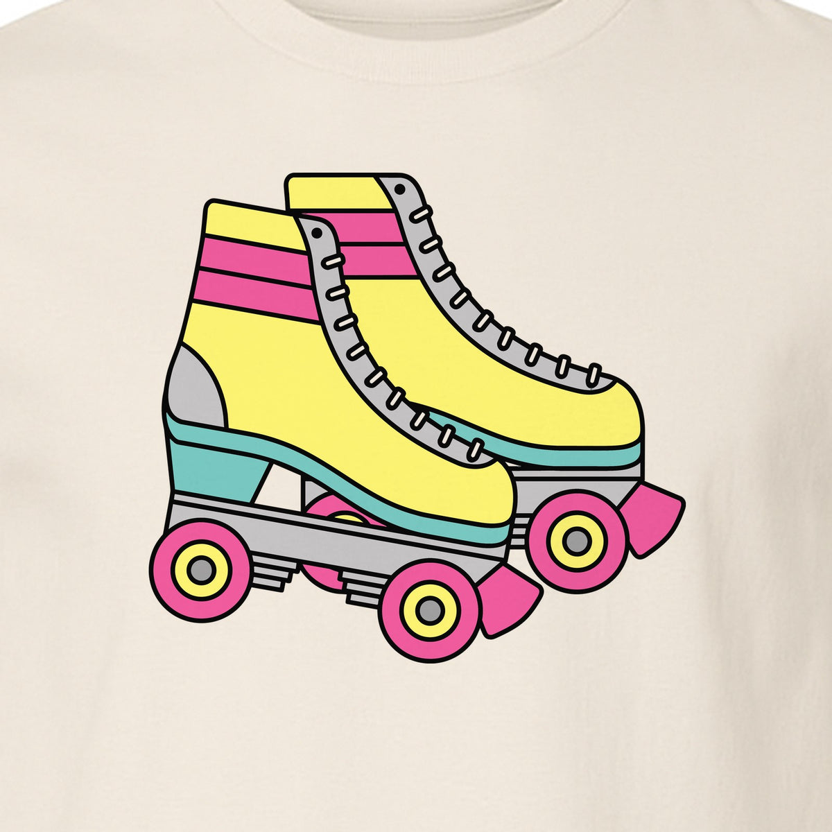 Roller Skate T-Shirt, Retro Quad Design for Derby Fans, Skating Rink Birthdays and Bachelorettes