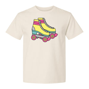 Roller Skate T-Shirt, Retro Quad Design for Derby Fans, Skating Rink Birthdays and Bachelorettes