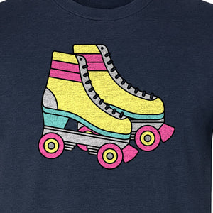 Roller Skate T-Shirt, Retro Quad Design for Derby Fans, Skating Rink Birthdays and Bachelorettes